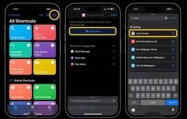 南和苹果14锁屏维修店分享iPhone14升级iOS16.4后如何创建锁屏快捷方式 